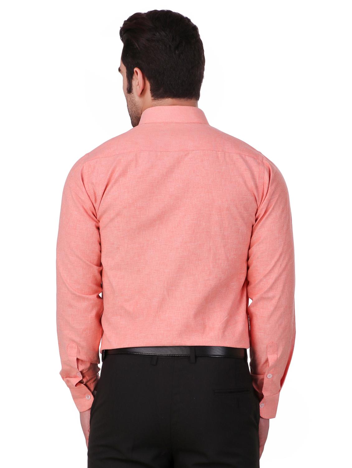 orange solid formal shirt - 16236494 - Standard Image - 2