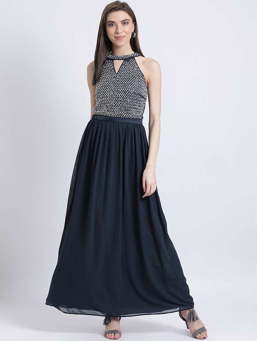 embellished gathered gown
