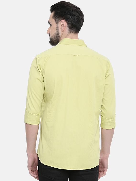 green solid casual shirt - 16238391 - Standard Image - 2
