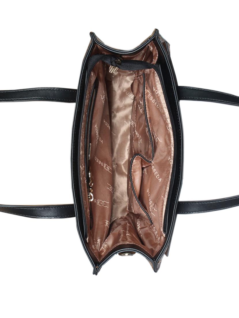 gold leatherette (pu) handbag - 16238444 - Standard Image - 2