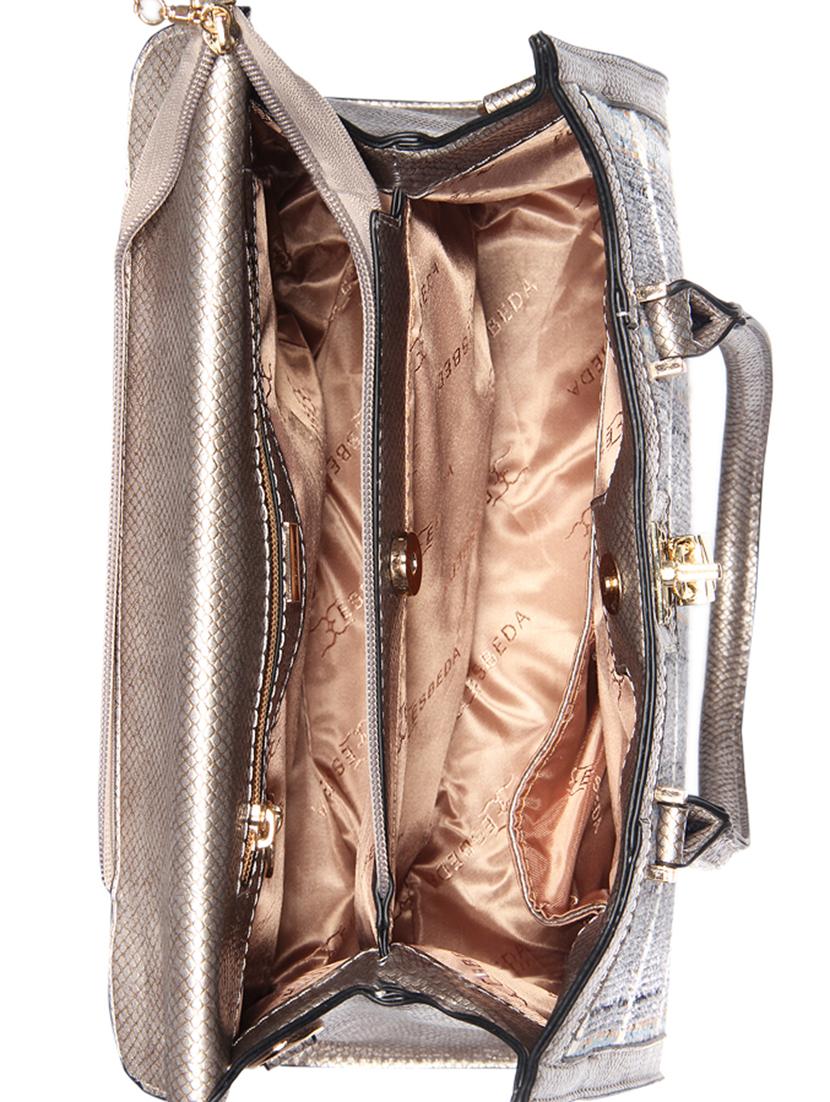 gold leatherette (pu) regular handbag - 16238476 - Standard Image - 2