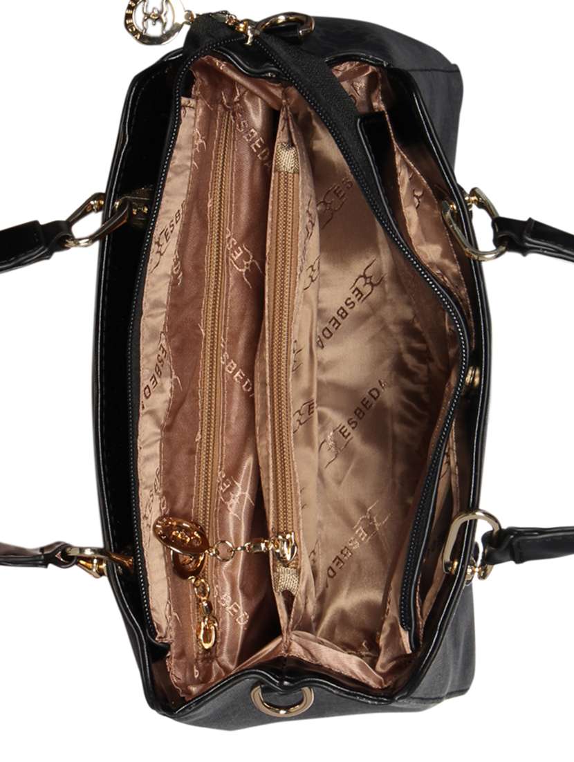 black leatherette (pu) handbag - 16238520 -  Standard Image - 2