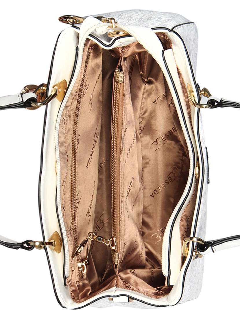 white leatherette (pu) handbag - 16238525 -  Standard Image - 2