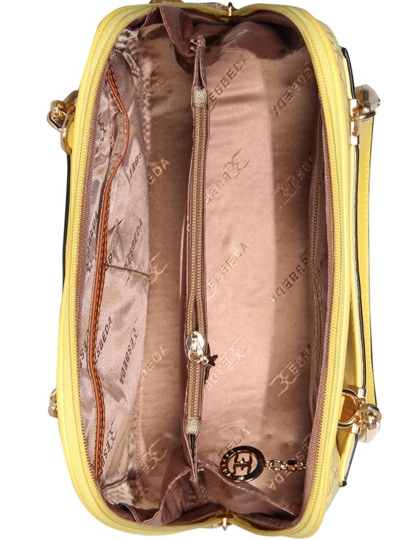 yellow leatherette (pu) handbag - 16238528 - Standard Image - 2