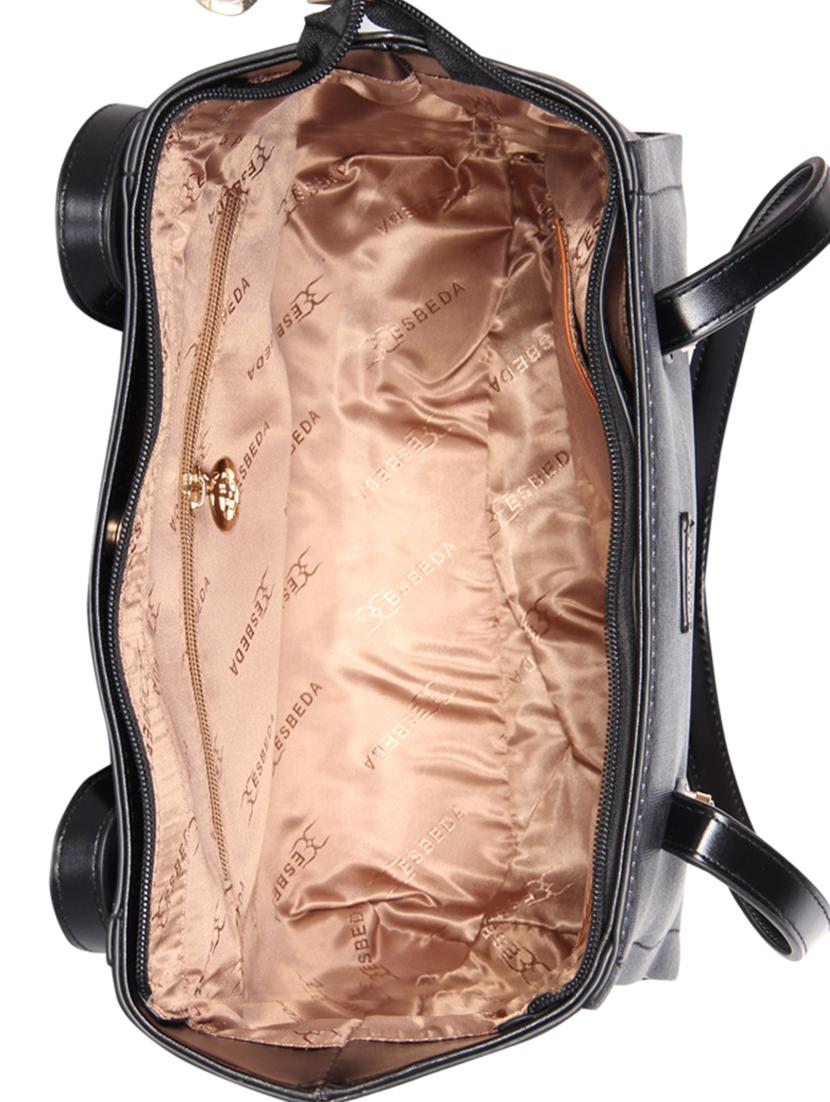 black leatherette (pu) handbag - 16238540 - Standard Image - 2