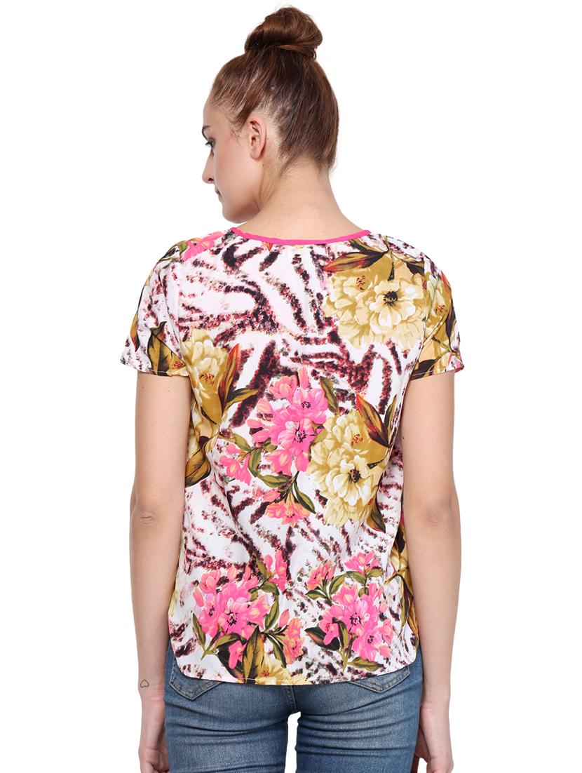 women's straight tie-up neck top - 16241707 - Standard Image - 2