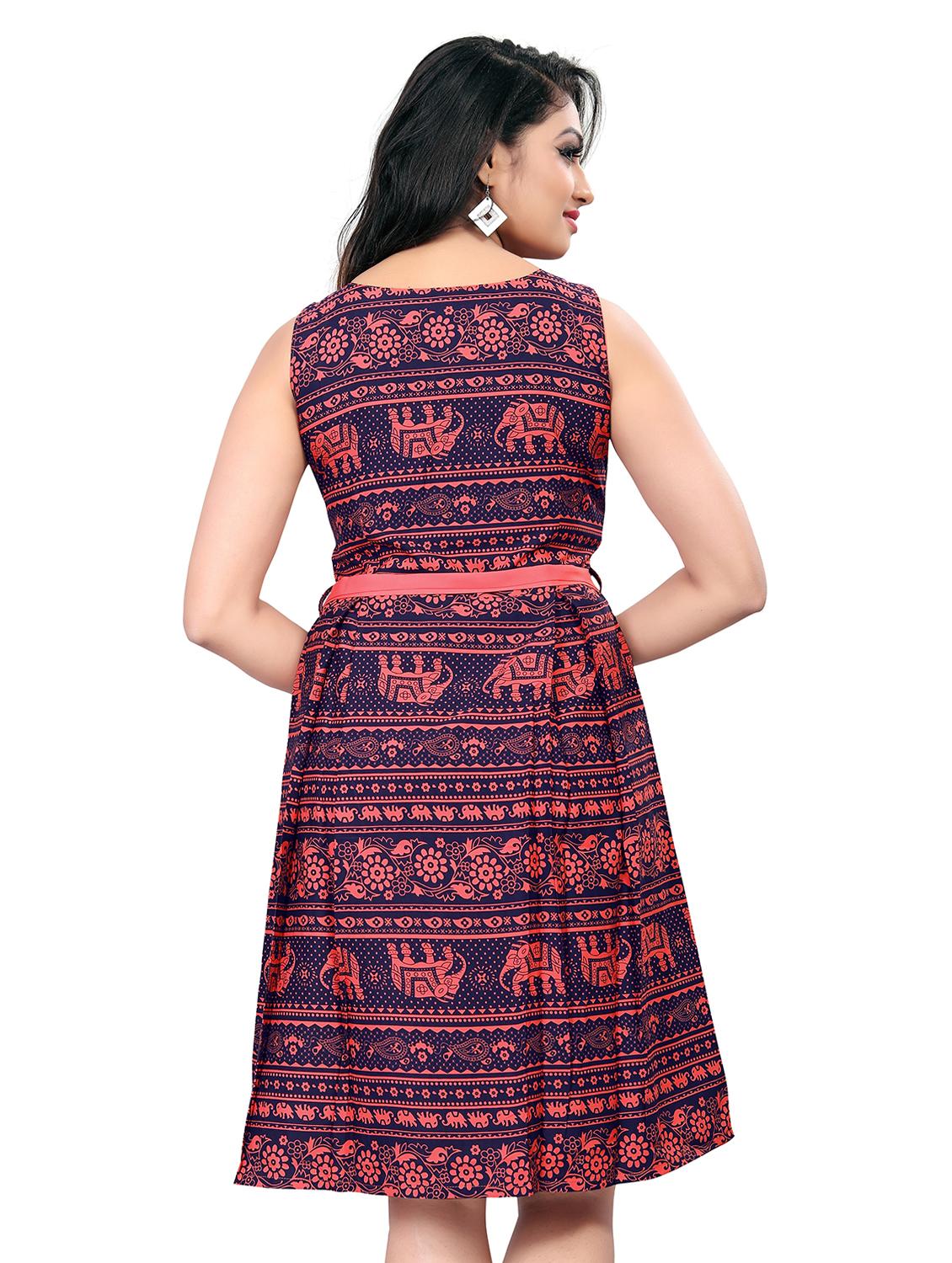 tie knot pleated a-line dress - 16242018 - Standard Image - 2