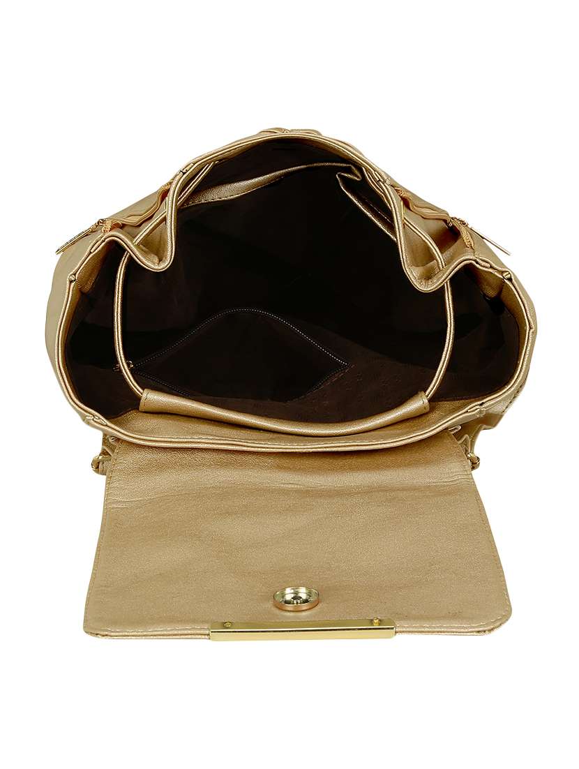 beige leatherette (pu) regular backpack - 16245672 -  Standard Image - 2