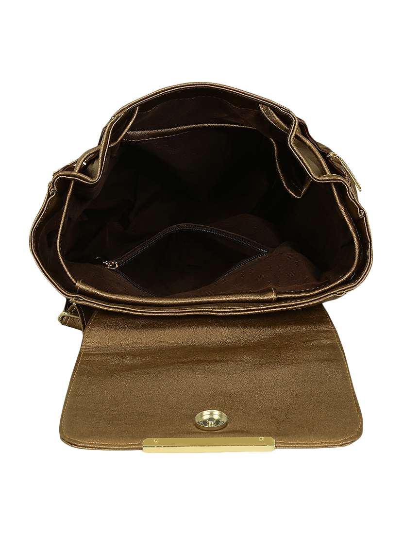 brown leatherette (pu) regular backpack - 16245675 -  Standard Image - 2