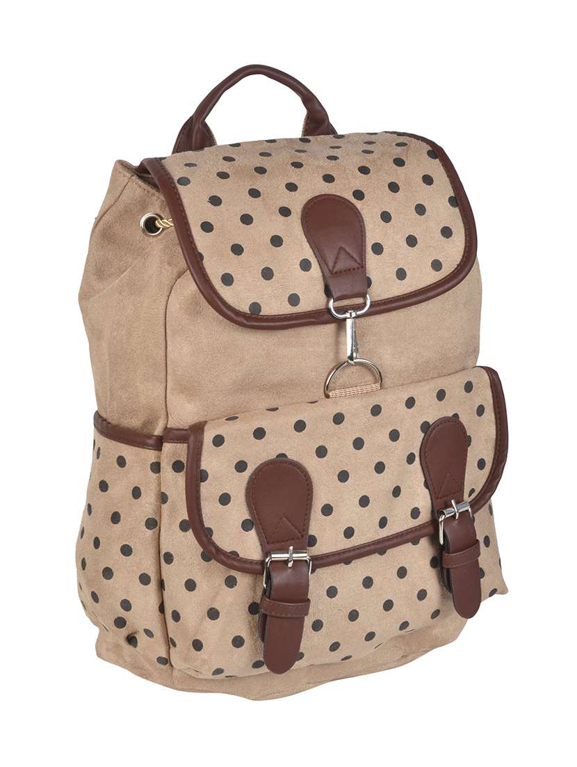 brown suede regular backpack