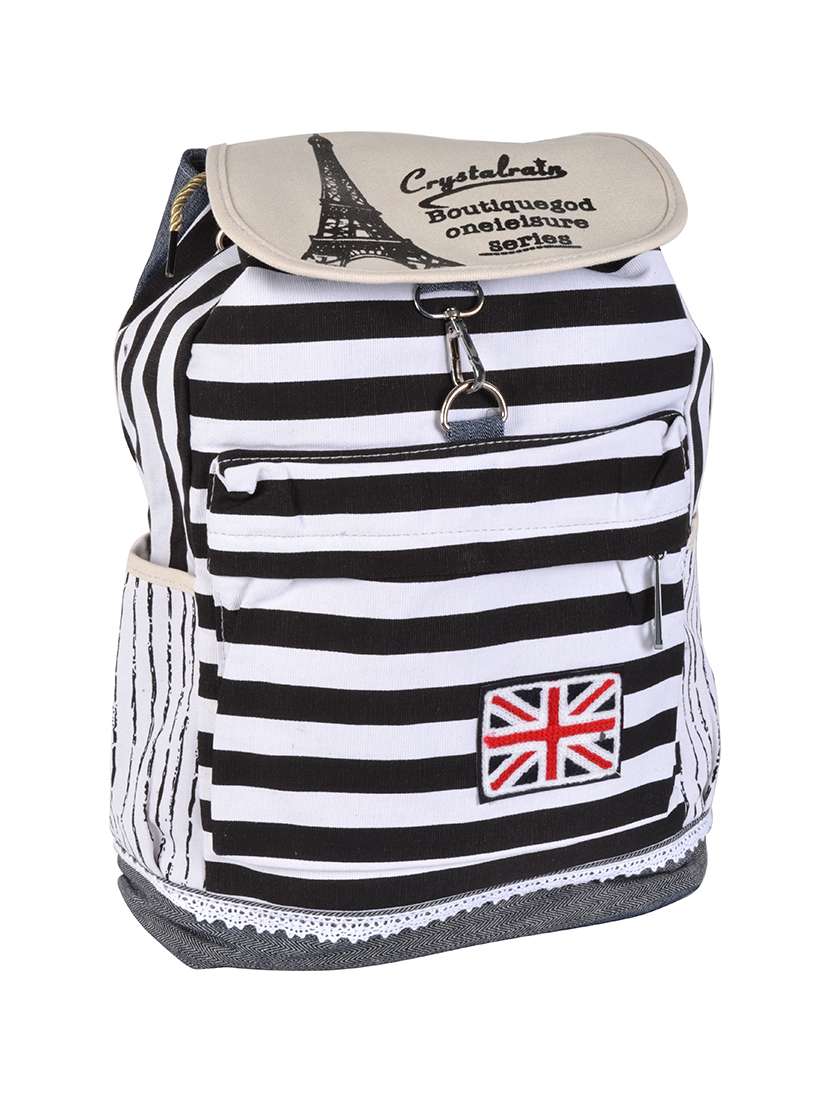 black canvas regular backpack