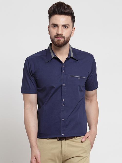 mens solid casual shirt - 16250020 - Standard Image - 0