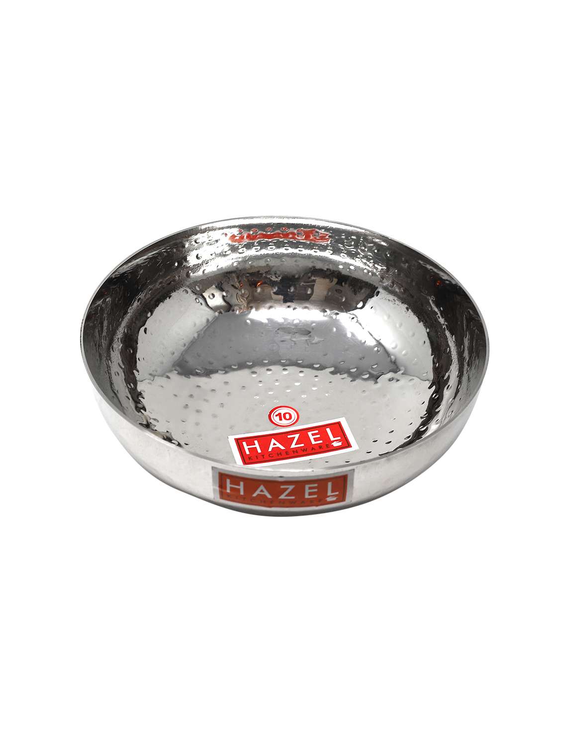 stainless steel hammered tone kadai tasra, diameter 20.5 cm, 1350 ml