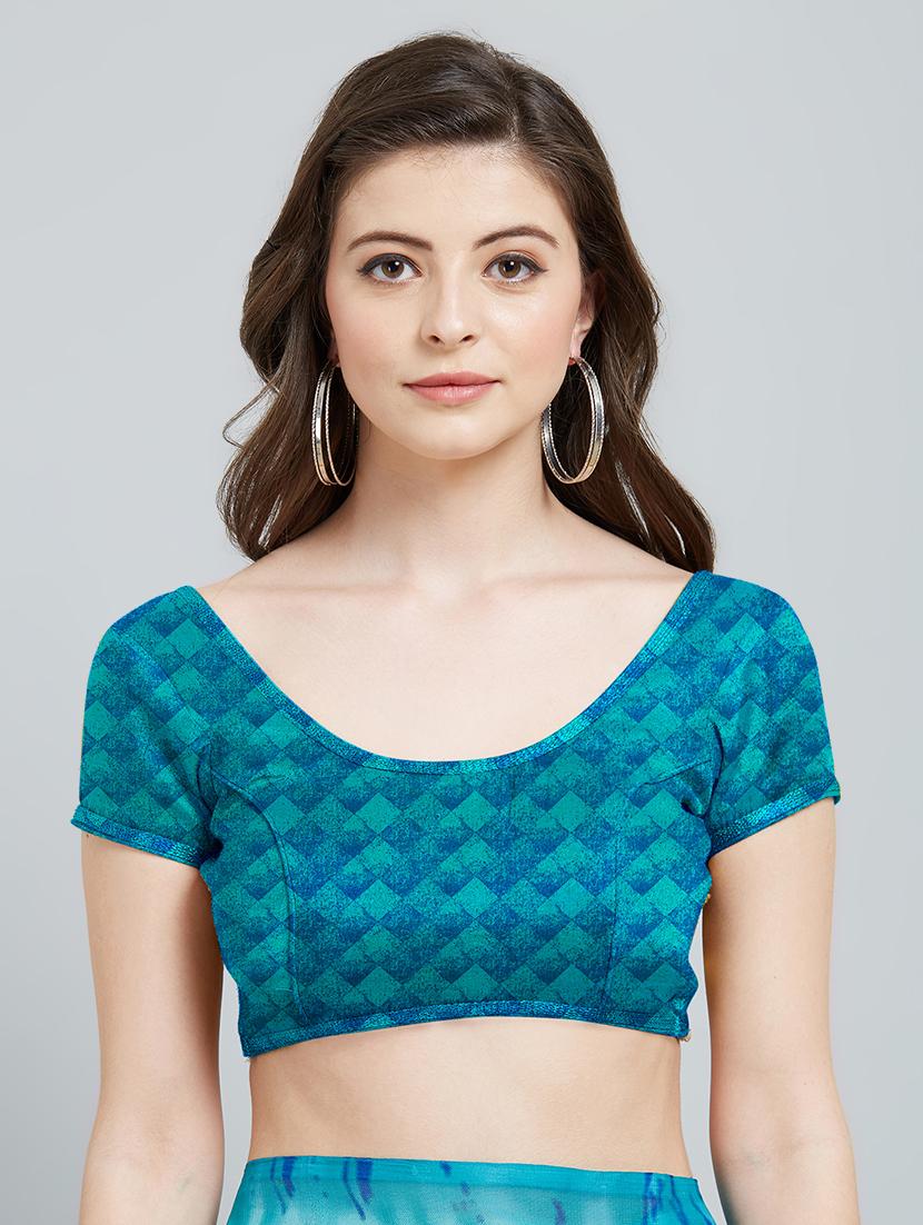 floral printed saree with blouse - 16251958 - Standard Image - 2