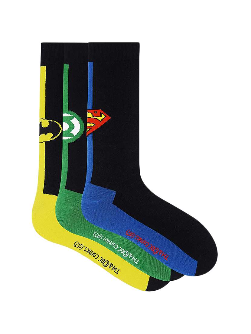men pack of 3 printed above ankle length sock