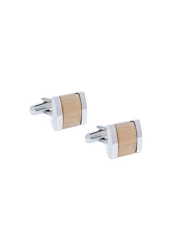 brown  metal cufflink