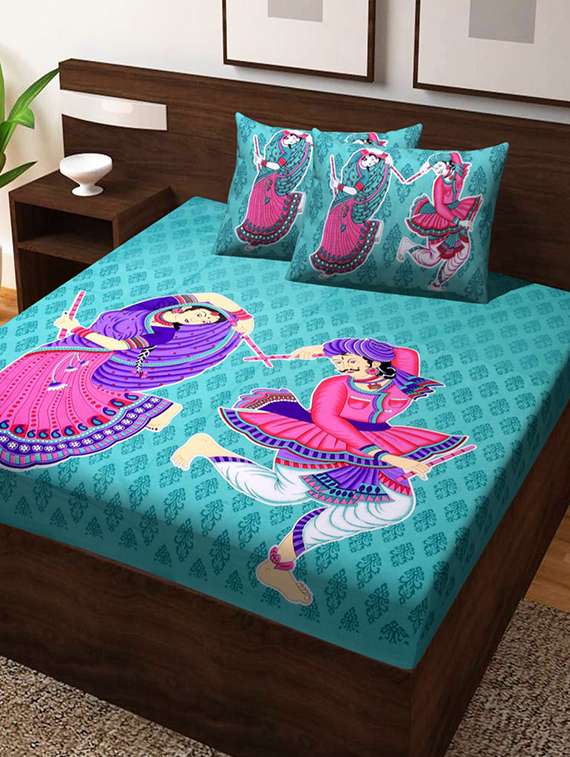 cotton double bedsheet with 2 pillow covers