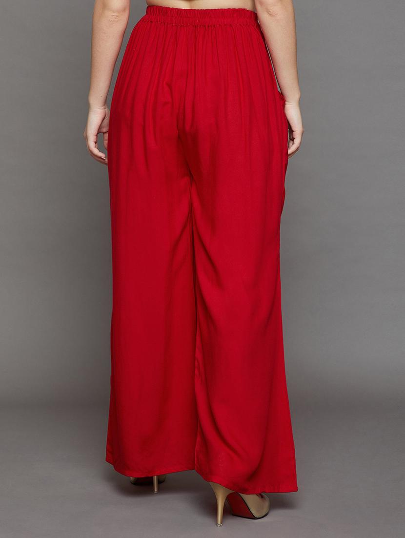 pocket detail solid palazzo - 16258872 - Standard Image - 2