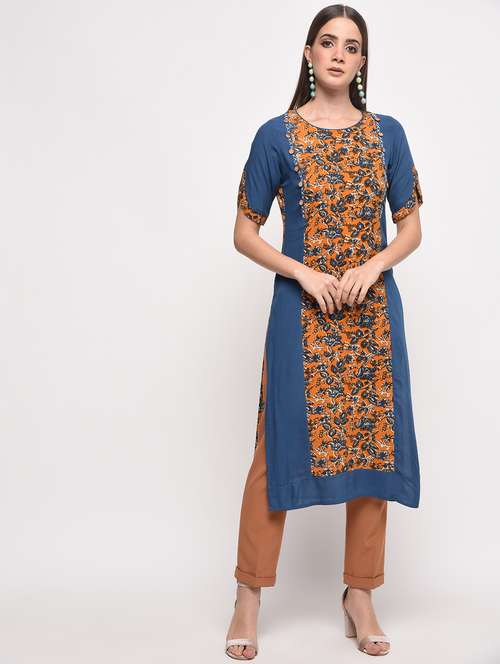 women's straight kurta - 16259563 - Standard Image - 0