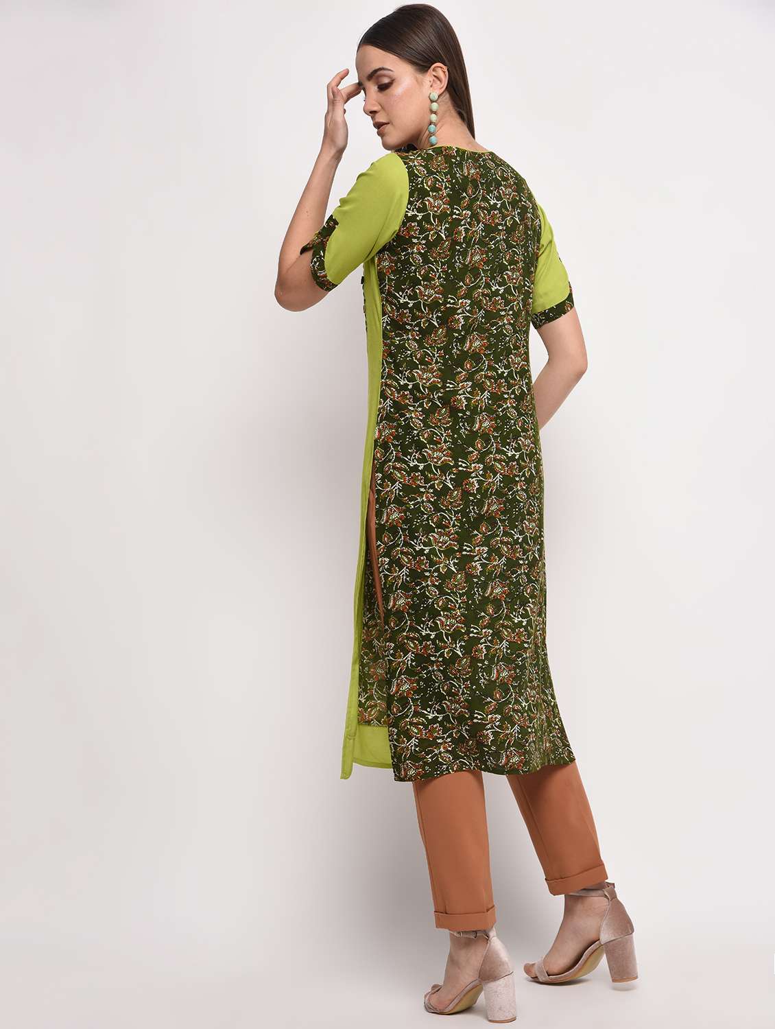 women's straight kurta - 16259565 - Standard Image - 2