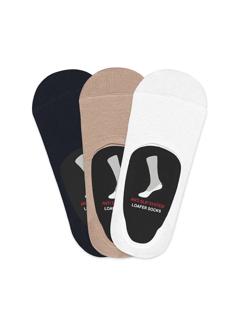 men pack of 3 solid no show sock