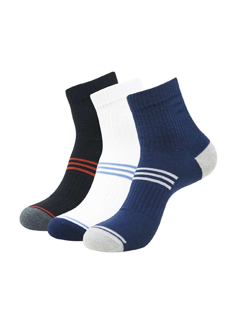men pack of 3 solid above ankle length socks