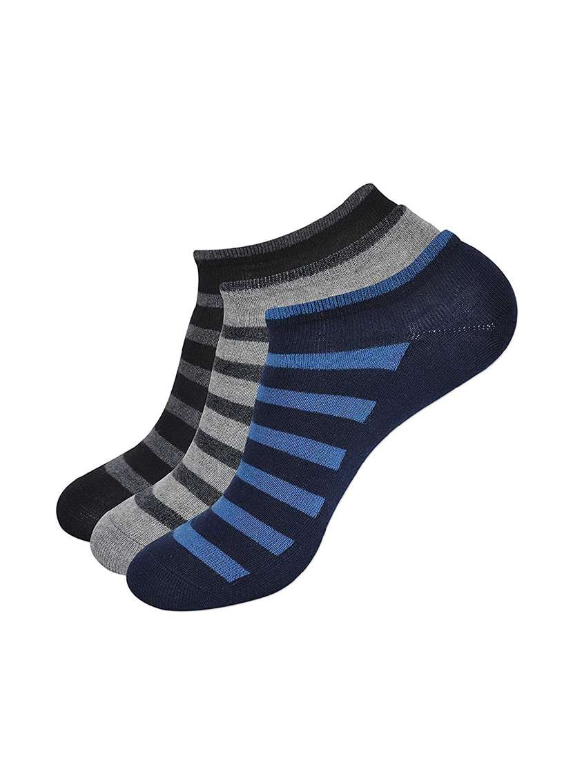 men pack of 3 striped ankle length  sock