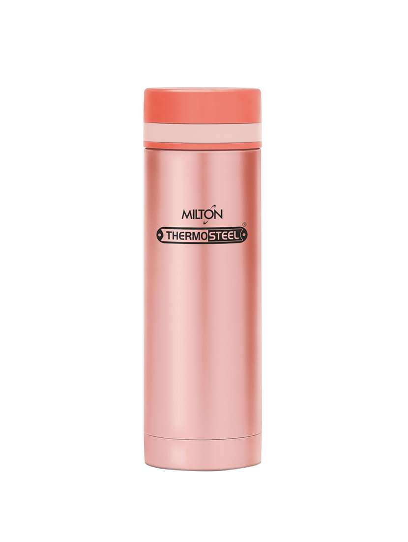 milton slim 500 thermosteel vaccum insulated hot & cold water bottle, 440 ml, pink