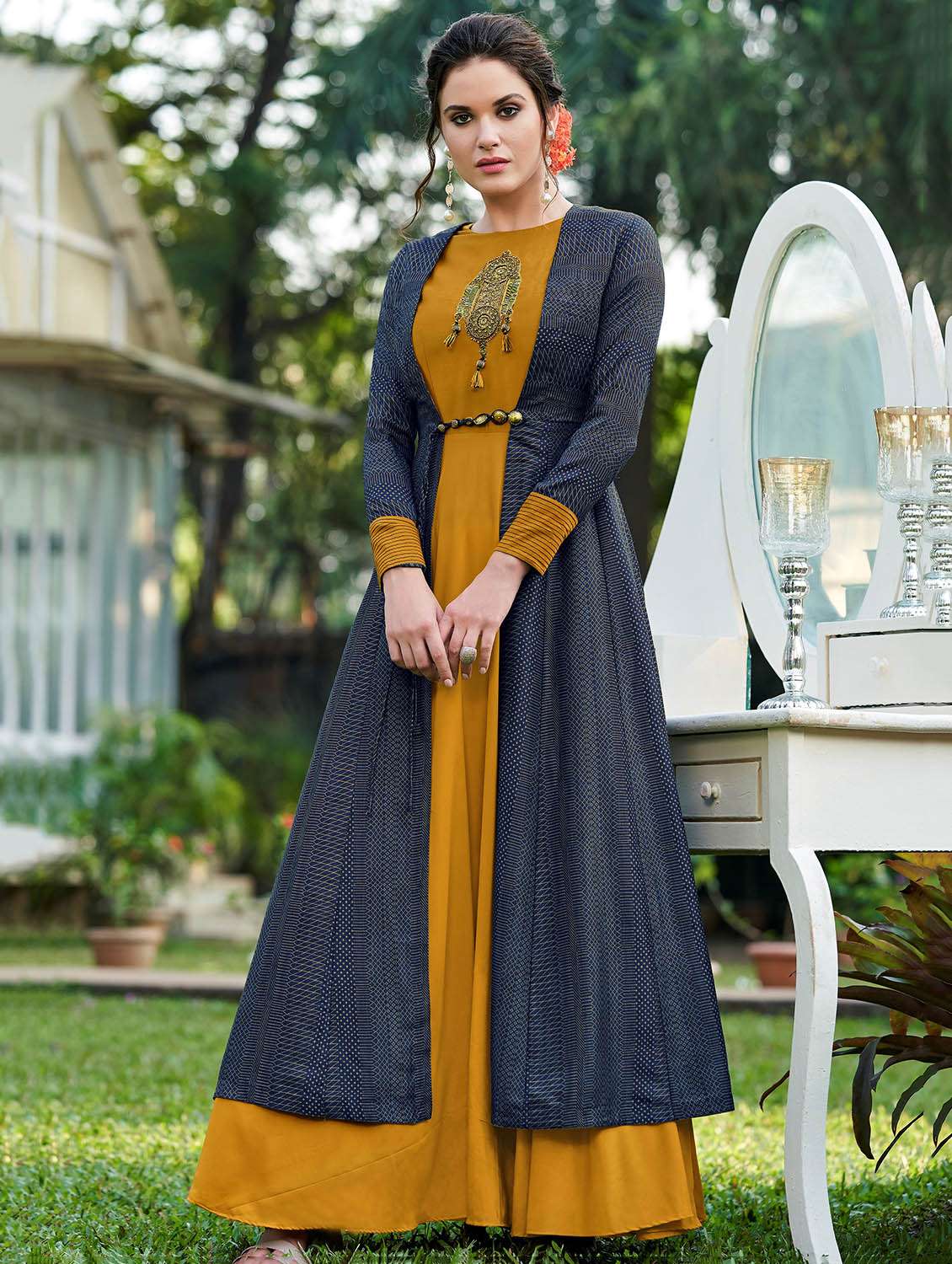 embellished layered gown - 16265615 - Zoom Image - 0