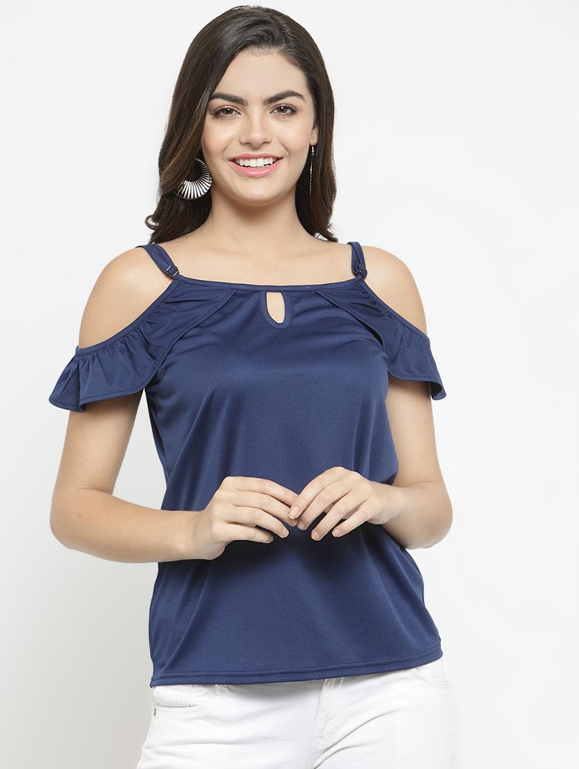 women's straight key hole neck top - 16270190 - Zoom Image - 0