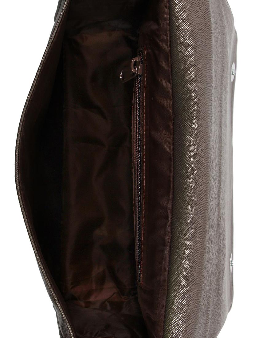 brown leatherette (pu) regular sling bag - 16271812 - Standard Image - 2