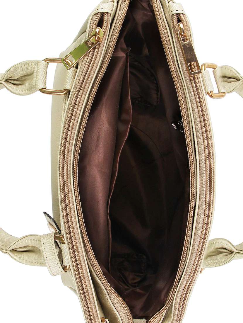 white leatherette (pu) regular handbag - 16271864 - Standard Image - 2