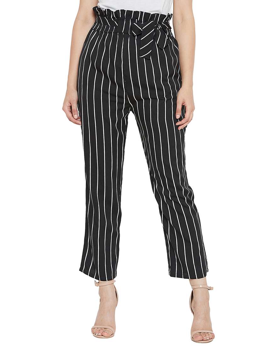 tie front striped trousers  - 16272679 -  Zoom Image - 0