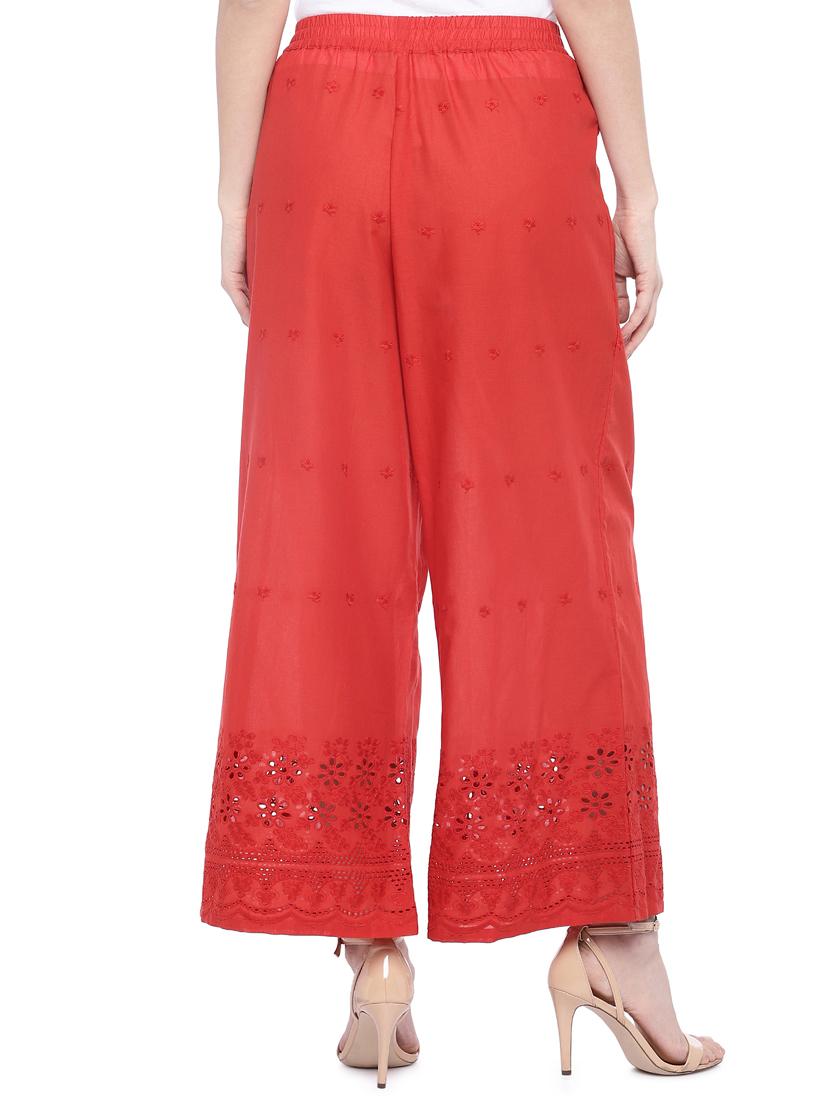 chikankari flared palazzo - 16274185 - Standard Image - 2