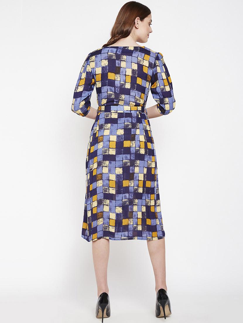 button up tie knot a-line dress - 16274792 - Standard Image - 2