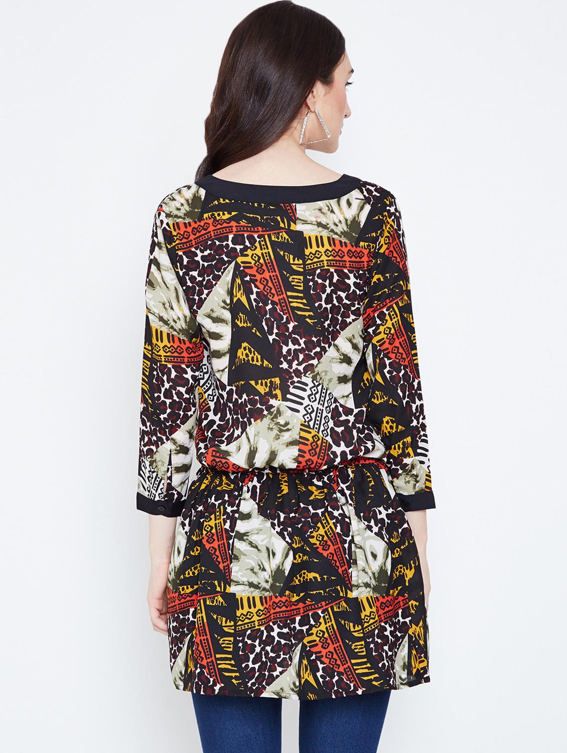 notch neck blouson tunic - 16274868 - Standard Image - 2