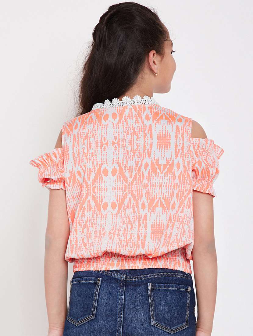 orange polyester blouson top - 16274919 - Standard Image - 2