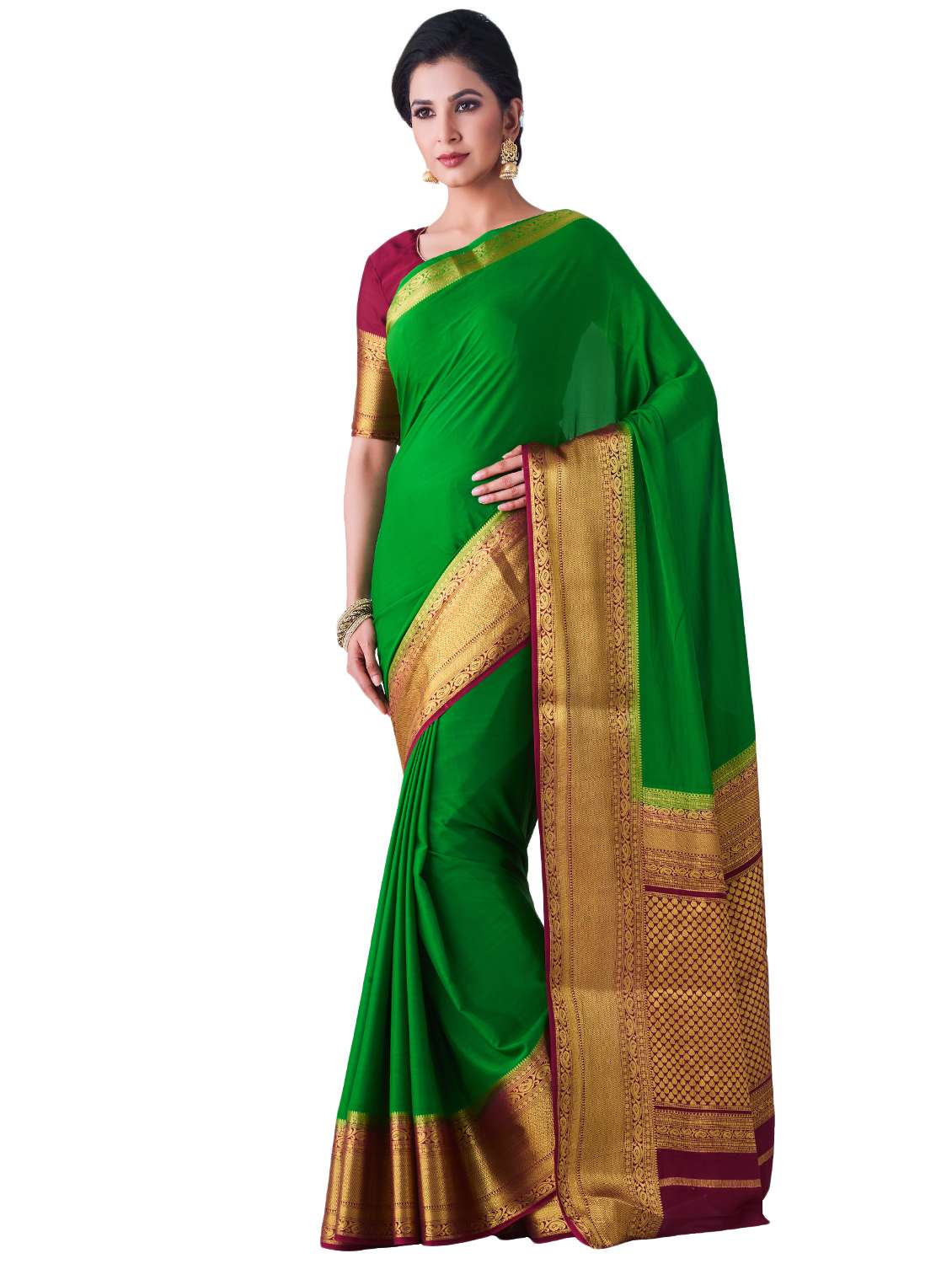 bordered mysore silk saree