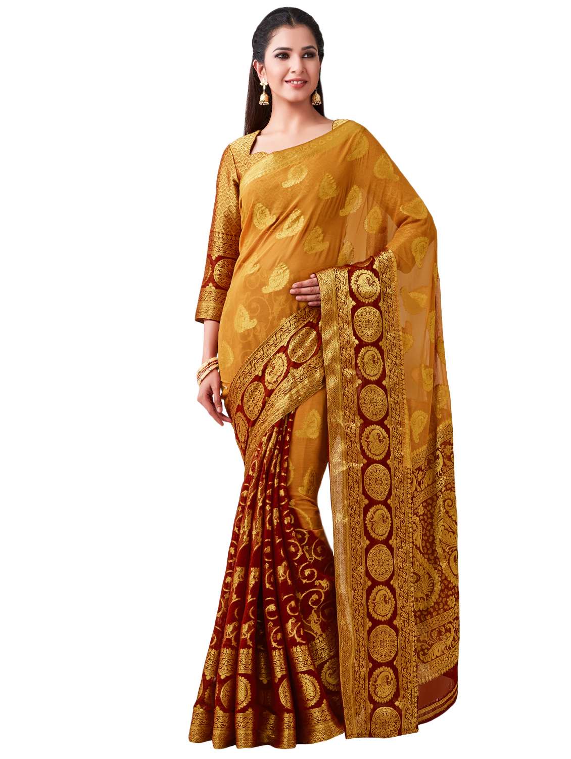 conversational kanjivaram saree with blouse