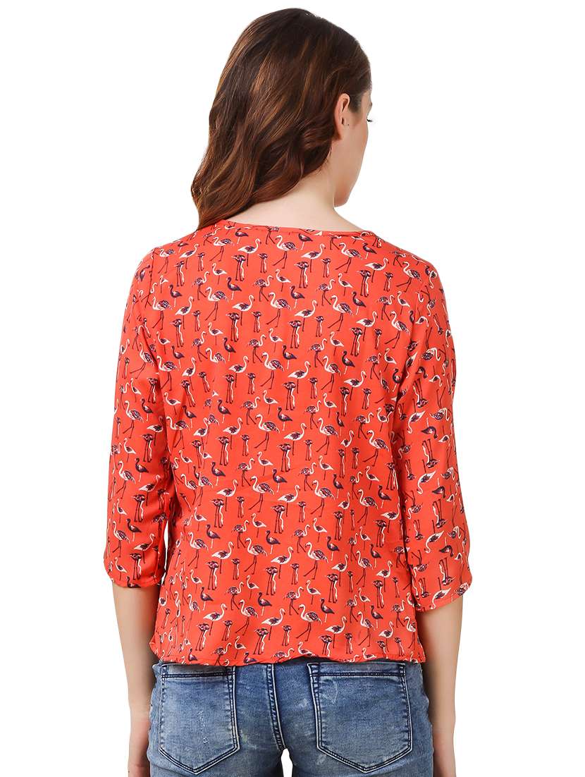 women's straight round neck top - 16278750 -  Standard Image - 2