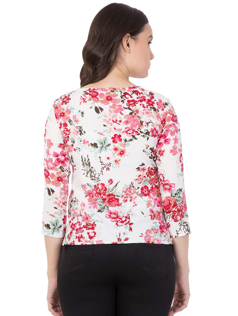women's straight boat neck top - 16278756 - Standard Image - 2