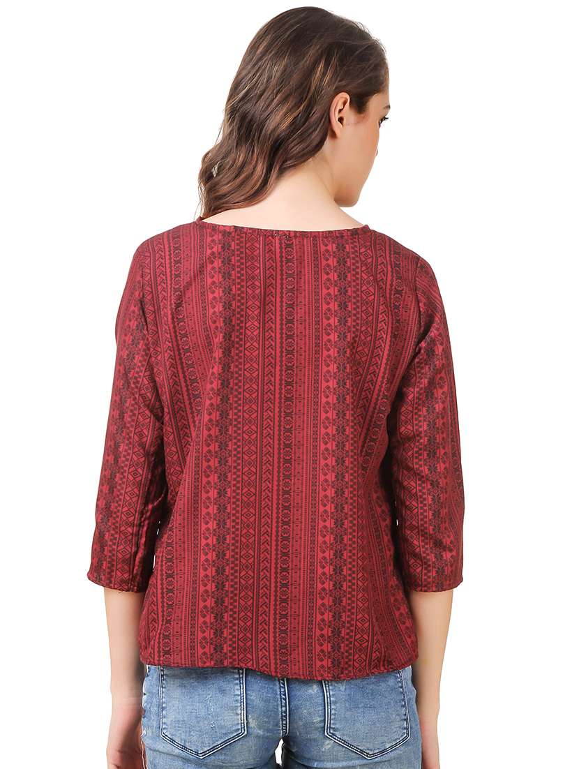 women's straight round neck top - 16278833 -  Standard Image - 2