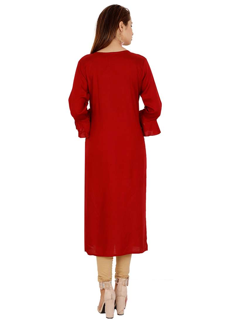 women's straight kurta - 16280042 - Standard Image - 2