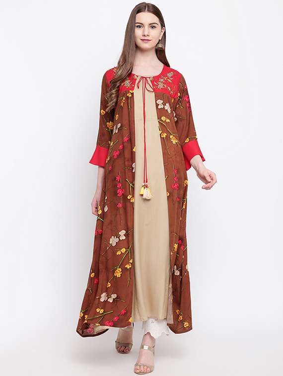 floral layered kurta