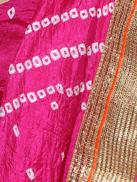 embroidered bandhani a-line lehenga - 16282448 -  Standard Image - 2