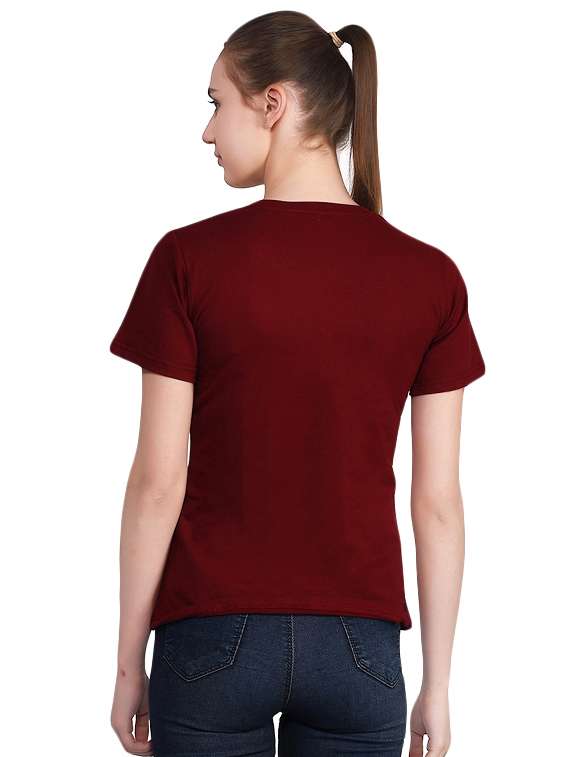 women's plain round neck t-shirt - 16283643 -  Standard Image - 2