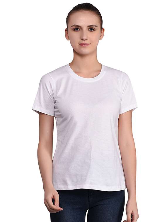 women's plain round neck t-shirt - 16283644 - Zoom Image - 0