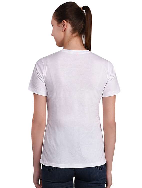 women's plain round neck t-shirt - 16283644 - Standard Image - 2