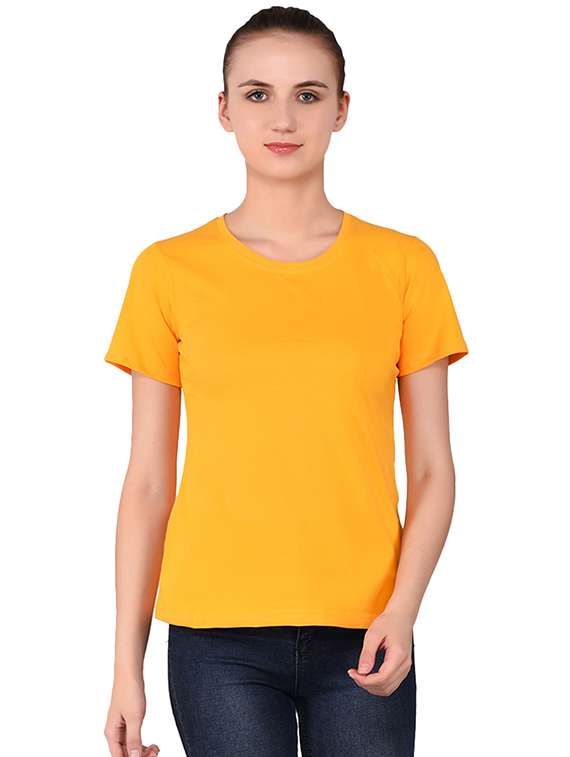 women's plain round neck t-shirt