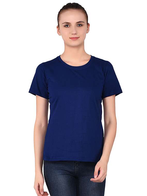 women's plain round neck t-shirt